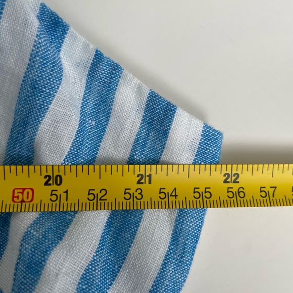 Hatley Isla Linen Dress XL French Stripes Blue White Cruise Resort Party - Picture 13 of 14